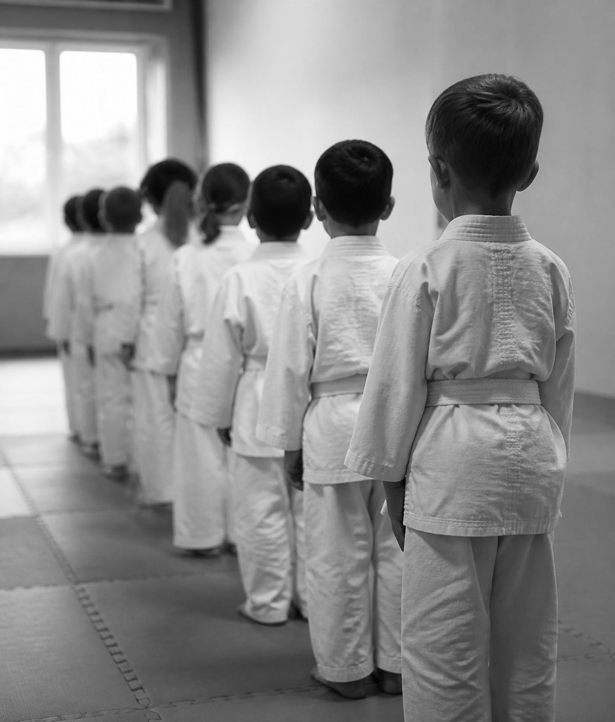 Niños entrenando ITF Taekwon-Do en Club Juche, Alcalá